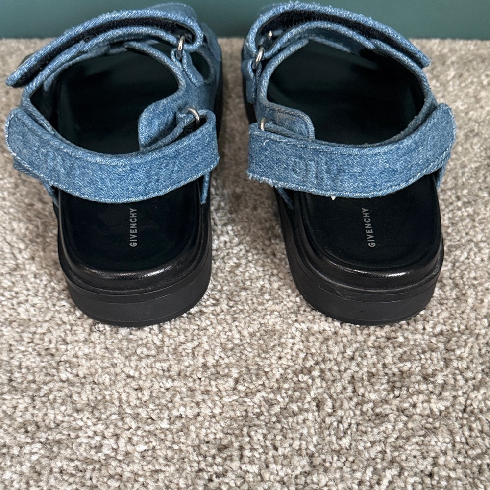Givenchy Blue Denim Sandals Guaranteed Authentic - Picture 4 of 7